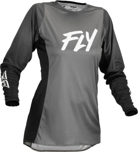 Image of Fly Racing Women's Lite Jersey (Grey/Black, Large)