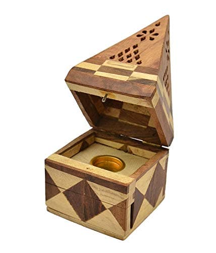 Image of Temple Incense Cone Burner - Jointed Wood