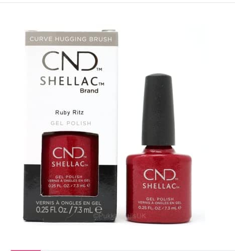 Image of CND Shellac UV Gel Soak Off Nail Polish - choose your colour (Ruby Ritz)