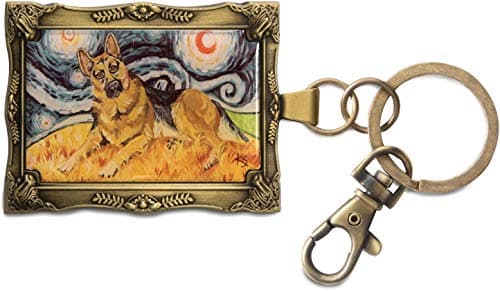 Image of Paw Palettes Pavilion Gift Company 12026 Keychain, 2 by 2-3/4-Inch, German Shepherd Van Growl