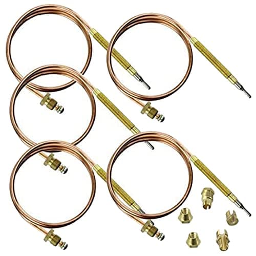 Image of SPARES2GO Universal Thermocouple Kit & Fixings (600mm, Pack of 5)