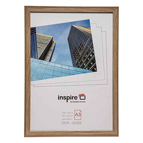 Image of Hampton Frames SORBONNE A3 (30x42cm) Oak Effect Picture Poster Photo Frame Acrylic (Non-Glass) SORA3NG - 1PK