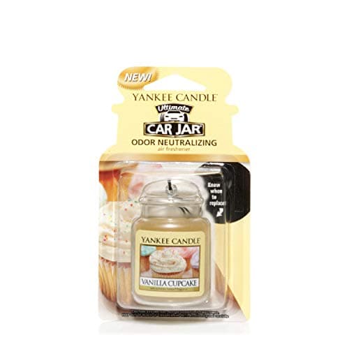 Image of Yankee Candle Car Jar Ultimate Air Freshener | Vanilla Cupcake | Lasts up to 4 Weeks