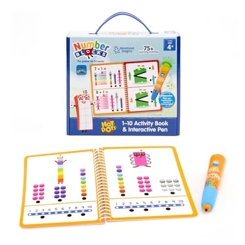 Image of Learning Resources Hot Dots Numberblocks 1–10 Activity Book & Interactive Pen, Ages 4+, Numberblocks Gifts, 75+ Maths Activities, Gifts For Kids