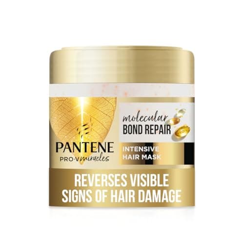 Image of Pantene Molecular Bond Repair Deep Conditioning Hair Treatment with Biotin 300ml Pro-V Concentrated Formula for Extremely Dry Damaged Hair. Leaves Hair Visibly Healthier, Strengthened & Regenerated