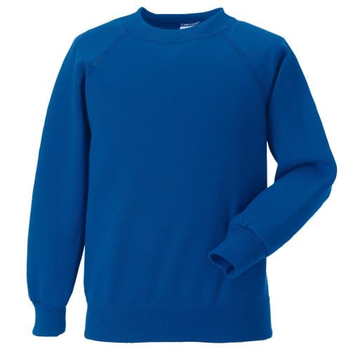 Image of Jerzees Schoolgear Childrens Raglan Sleeve Sweatshirt (Pack of 2) (9-10) (Bright Royal)