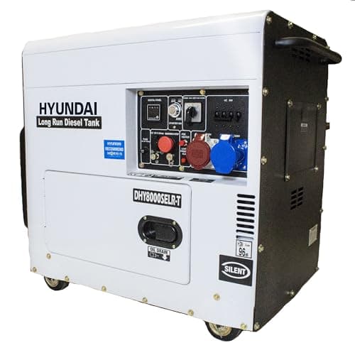Image of Hyundai 5.8kW / 7.5kVA* Diesel Powered Multi-Phase Generator 230v & 400v Max Power Three Phase/Single Phase, With Long Run Time