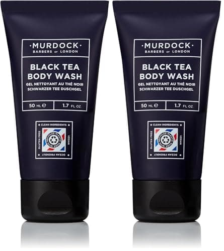Image of Murdock London Black Tea Body Wash (Travel Size) | Gently Foams and Rinses Off with a Signature Scent | 50ml (Pack of 2)