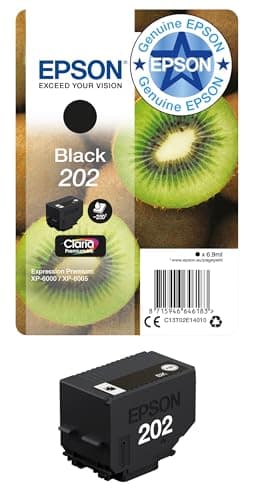 Image of Epson 202 Black Kiwi Genuine, Claria Premium Ink Cartridge