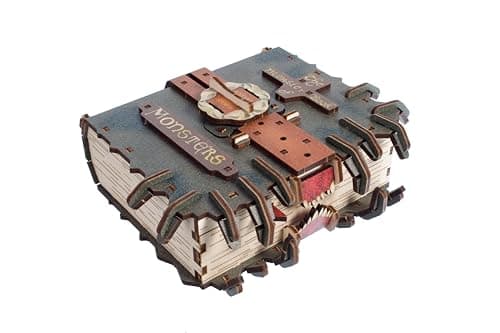 Image of UGEARS The Monster Book of Monsters Harry Potter 3D Puzzles - 3D Wooden Mechanical Puzzle for Adults Wooden Model Kits for Adults to Build Model Building Brain Teaser Puzzle