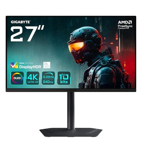 Image of Gigabyte MO27U2 OLED 4K UHD Gaming Monitor - 3840 x 2160, 240Hz, 0.03ms, 1000 cd/m², Display HDR True Black 400, HDMI 2.1, DisplayPort 1.4