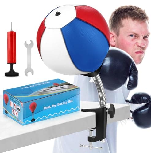 Image of NZQXJXZ Desktop Punching Bag, Boxing Bag Speed Balls, Stress Buster with Desk Clamp for Office Table and Counters, Fun Gift for Friends or Coworker