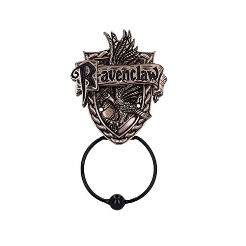 Image of Nemesis Now Harry Potter Ravenclaw Door Knocker, 24.5cm, Resin Plaque, Metal Knocker, Bronze, Officially Licensed Harry Potter Merchandise, Ravenclaw Crest Artwork, Solid Metal Door Knocker