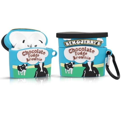 Image of Cute Case for AirPods 4th Generation, for AirPods 4 Wireless Earbuds, XMBYGY Silicone Cartoon Charging Case Shockproof Protective Headphones Cover with Carabiner for Man Woman Teen
