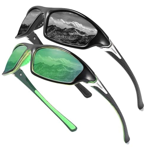 Image of Perfectmiaoxuan Polarized sunglasses for men/women;HD pilot lenses light frame; Golf/driving/fishing/travel Eyewear