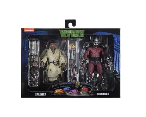 Image of NECA - Mutant Teenager Ninja Turtles (Film 1990) - 7 Inch Scale Action Figure - Pack of 2 Splinter and Shredder