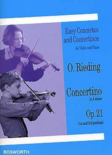 Image of OSKAR RIEDING CONCERTINO IN A MINOR FOR VIOLIN AND PIANO OP.21 VLN BO: 1st and 3rd Position (Easy Concertos and Concertinos for Violin and Piano)