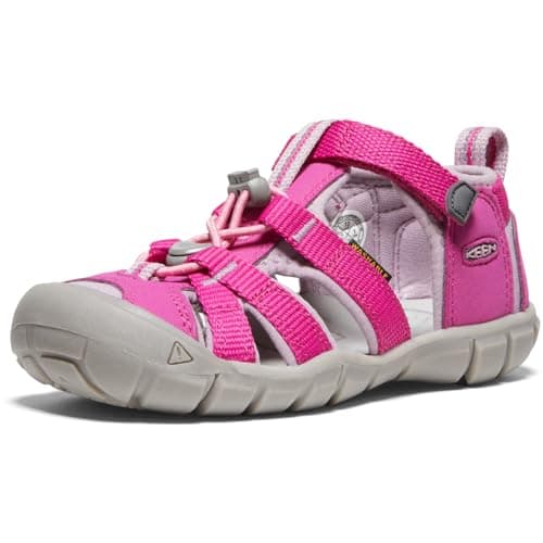 Image of KEEN Unisex-Child Seacamp 2 CNX Closed Toe Sandals, Very Berry/Dawn Pink, 3
