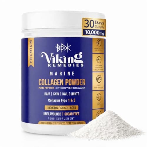 Image of Marine Collagen Powder for Women and Men (300g) – Hydrolysed Type I & III Collagen Protein, Healthy Skin, Hair, Nails (Unflavoured, 30 Servings)