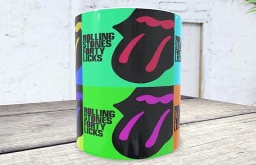 Image of La Huella Personalised Rolling Stones Mug (Forty Licks) For all fans of this fireproof rock band.