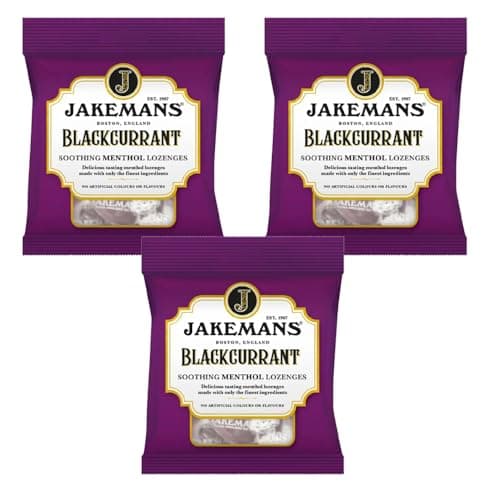 Image of Jakeman Soothing Menthol Lozenges 73g Different Flavours (03 x 73g Bags, Blackcurrant)