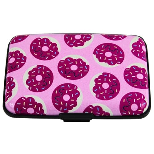 Image of UK Phoenix Women Credit Card Holders Paisley Designs Card & ID Cases RFID Theft Protectors Anti Scan Aluminium for Credit Card Debit Card Driving Licence Business Cards Strong Wallet (Donuts)