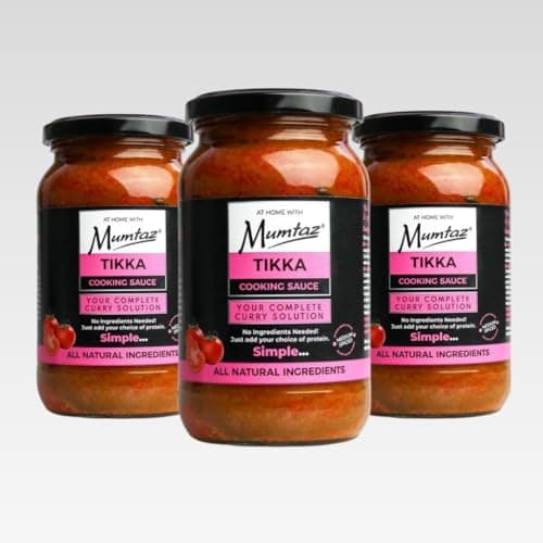 Image of Mumtaz TIKKA Indian Curry Cooking Sauce - Restaurant Quality at Home - Medium Spiced - 350g Jar Serves 4-5 - All Natural Ingredients- Gluten Free- Vegetarian Friendly (350g (Pack of 3), Tikka)
