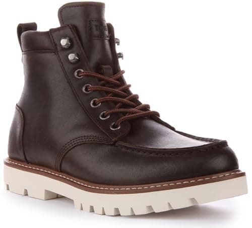 Image of TOMS Men's Palomar Fashion Hiking Boot, Dark Brown Leather, 6 UK