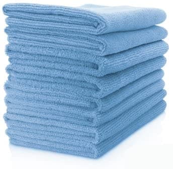 Image of DURACLEAN® Microfibre Cleaning Cloths, 38x40cm, Pack of 10, Super Absorbent, Commercial Grade Cloths.(Blue)