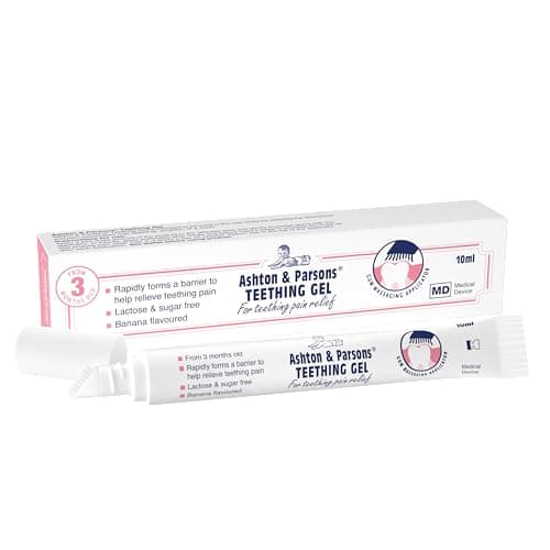 Image of Ashton & Parsons Teething Gel, Rapidly Forms a Barrier, Soft Brush applicator Helps Soothe Sore Gums Instantly, Lactose-Free, Sugar-Free, anesthetic-Free, for 3 Months+ Infants, 10ml