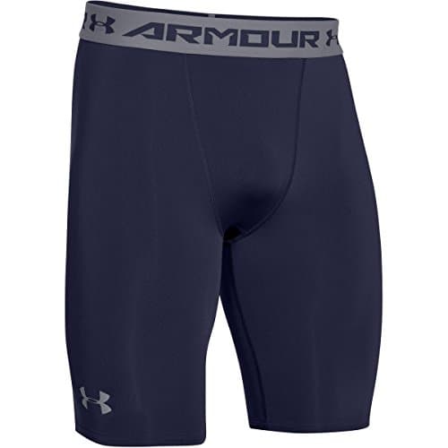 Image of Under Armour Men's UA HeatGear Long Compression Shorts - Midnight Navy, Large