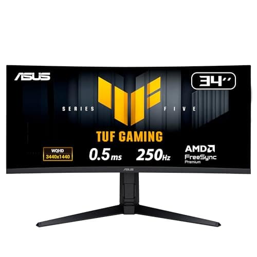 Image of ASUS TUF Gaming VG34WQML5A Series 5 Gaming monitor ― 34-inch WQHD Fast-VA panel, 250Hz(OC), 0.5ms, AMD FreeSync Premium, DisplayHDR 400, 95-Percent DCI-P3, DisplayWidget Center, Gaming AI, HDMI 2.1