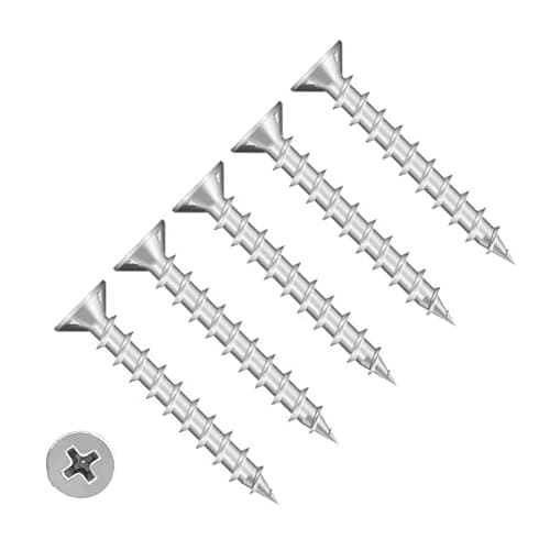 Image of TERF® PVC Window Screw 4.8mm X 25mm Philip Drive Flat Countersunk Stainless Steel A2 (304) Self Tapping PVC Window Screws 4.8mm X 25mm For PVCu Window Door - Pack of 25