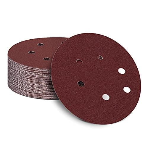 Image of 150mm Sanding Discs Pads, 120 Grit Sandpaper Sheet, 6 Inch 6 Hole Round Sanding Discs Pads for Random Orbital Sander(50pcs)