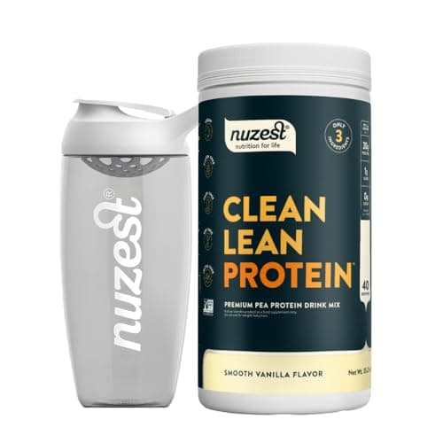 Image of Nuzest Clean Lean Protein 1kg Smooth Vanilla Vegan Protein Powder + Sports Shaker Bottle
