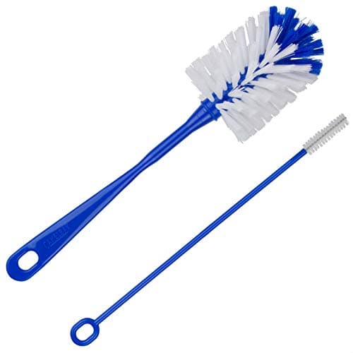 Image of Camelbak Chute Bottle Cleaning Brush Kit - White/Blue/Water Vessel Stainless Steel Plastic Flask Cleaner Tube Brushes Clean Wash Reservoir Bladder Drink Canteen Antidote Eddy Camelback Dirt Grime