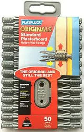 Image of Plasplug 2 X SCF552 Plasterboard Fixings Value Pack includes 50 Fixing