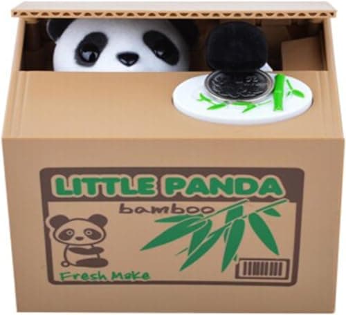 Image of Stealing Money Box, Piggy Bank for Kids,Panda Money Boxs,Saving Money Box,Christmas/Birthday Gifts for Boys/Girls (Cute Panda)
