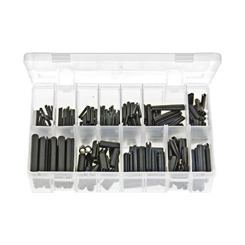 Image of Genuine 1x 300 Piece Assorted Spring Roll Pins Black Metric Set - Part Number.