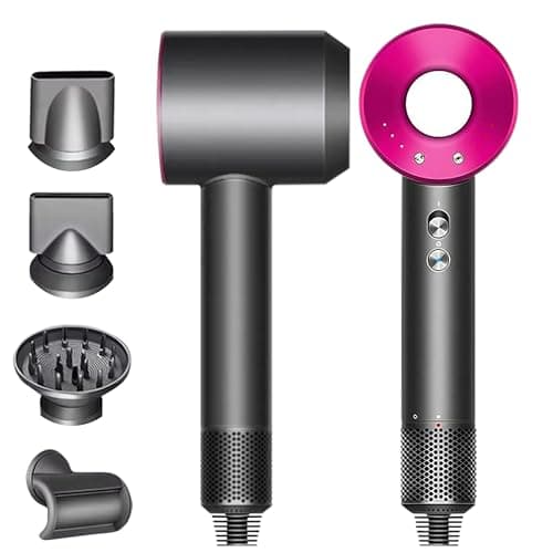Image of Londoree Ionic Hair Dryer with Diffuser for Curly Hair - Lightweight Travel Hairdryer for Women - Fast Drying Hair Dryer with Diffuser & Accessories - Hair Diffuser for Women Gifts (Black)