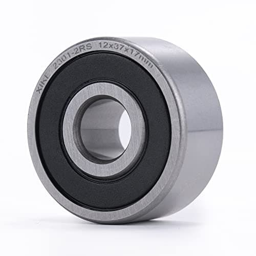 Image of XIKE 1 Pcs 2301-2RS Sealed Self-Aligning Ball Bearings 12x37x17mm, Lubricated and Chrome Steel Fits DIY/Fans/Industrial/Agriculture/Pulp/Paper/Beverage/Textile/Material Handling Machinery.