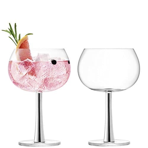 Image of LSA International Gin Balloon Glass 420ml Platinum | Set of 2 | Mouthblown & Handmade Glass | GN14