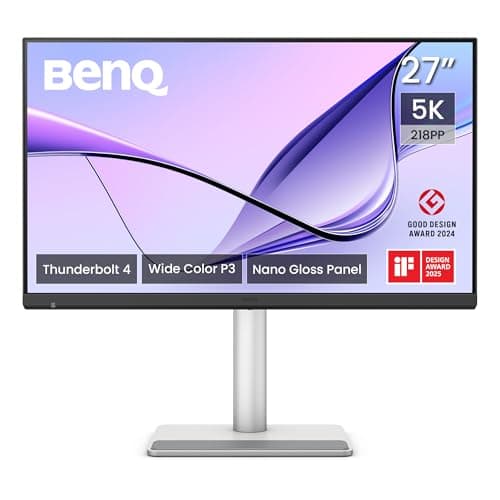 Image of BenQ MA270S 27" Monitor 5K 5120x2880 Nano Gloss for Mac Creators, Thunderbolt 4 96W/15W, Mac Colour, Daisy Chain, KVM, Brightness & Volume Control on Mac, Height & Tilt Adjustment, P3 Colour Gamut