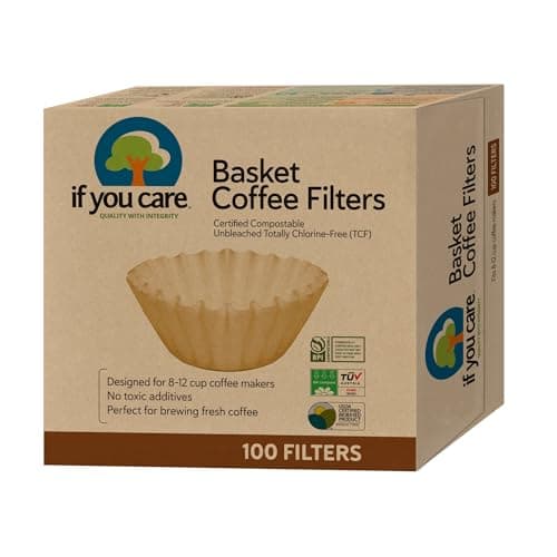 Image of 2 x 100 Basket Coffee Filters Unbleached Totally Chlorine-Free by If You Care
