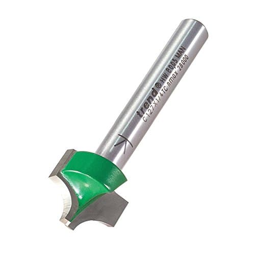 Image of Trend CraftPro Ovolo Rounded Over Router Cutter, 1/4 Inch Shank, 6.3mm Radius and 15.9mm Cut Length, Tungsten Carbide Tipped, C127X1/4TC