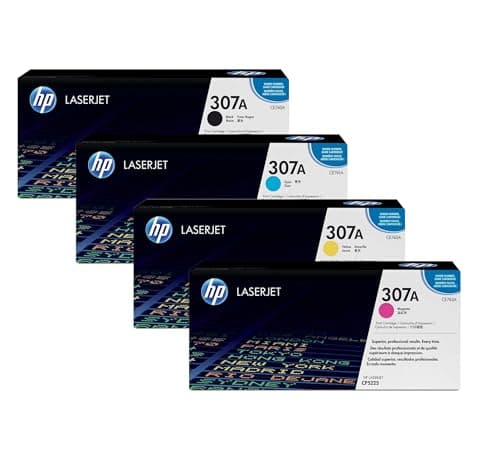 Image of HP 307A Black Cyan Magenta Yellow Original LaserJet Toner Cartridges Multipack