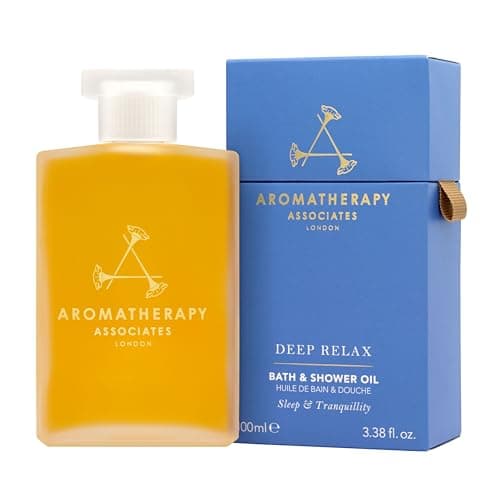 Image of Aromatherapy Associates Bath and Shower Oil, Luxury Spa, Natural Bath, Bath Oil, Vegan, Cruelty Free, Environment Friendly (Deep Relax Bath and Shower Oil 100ml)