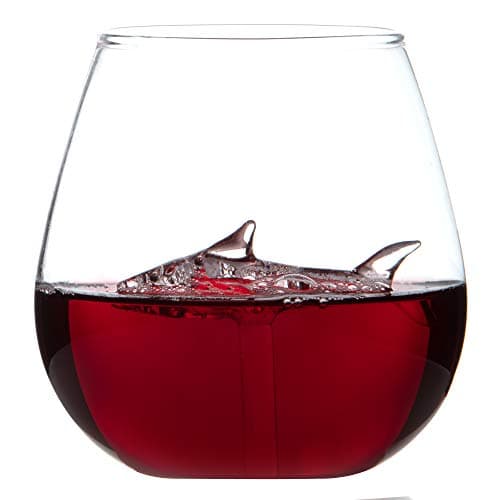 Image of Bar Bespoke Full Shark in a Glass - Novelty Wine & Drinks Tumbler, 550ml