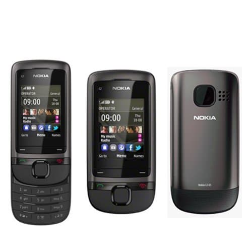 Image of Nokia C2-05 Smartphone Orange Unlocked (Screen: 2 Inches - VGA Camera - Micro-USB 2.0) Grey