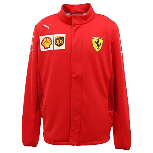 Image of PUMA Scuderia Ferrari Long Sleeve Zip Up Red Mens Softshell Jacket 763021 02